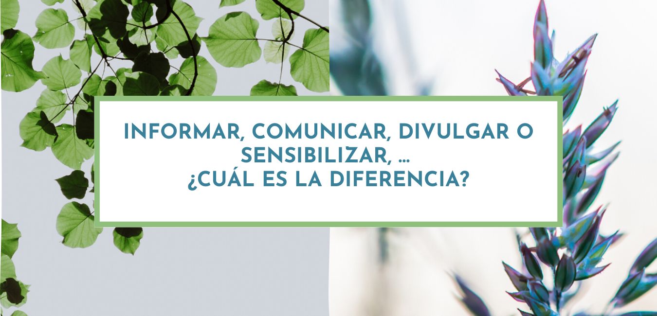 Informar, comunicar, divulgar o sensibilizar, … ¿cuál es la diferencia ...